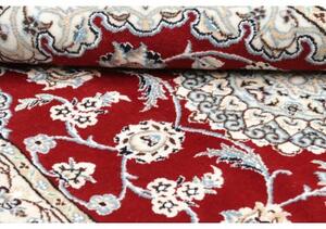 Tappeto Nain 9la Medaglione Floreale Rosso Avorio 101x150 Cm