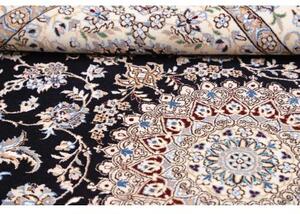 Tappeto Nain 9la Medaglione Floreale Blu Scuro Avorio 157x248 Cm