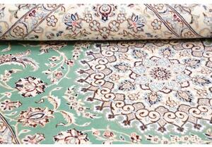 Tappeto Nain 9la Medaglione Floreale Verde Acqua Avorio 155x247 Cm