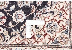 Tappeto Nain 9la Medaglione Floreale Blu Scuro Beige 78x118 Cm