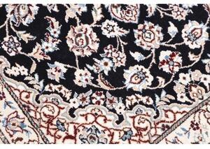 Tappeto Nain 9la Medaglione Floreale Blu Scuro Beige 78x118 Cm