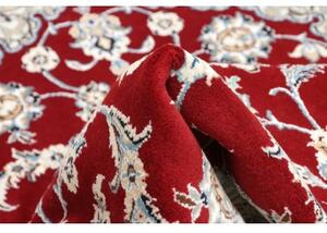 Tappeto Nain 9la Medaglione Floreale Rosso Avorio 101x150 Cm