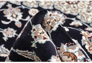 Tappeto Nain 9la Medaglione Floreale Blu Scuro Avorio 101x150 Cm