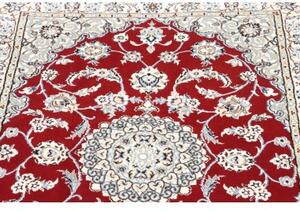 Tappeto Nain 9la Medaglione Floreale Rosso Avorio 101x150 Cm