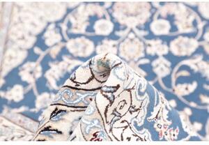 Tappeto Nain 9la Medaglione Floreale Blu Avorio 104x155 Cm