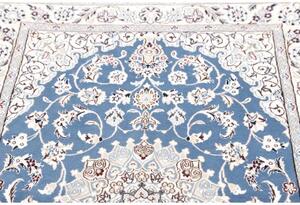 Tappeto Nain 9la Medaglione Floreale Blu Avorio 104x155 Cm
