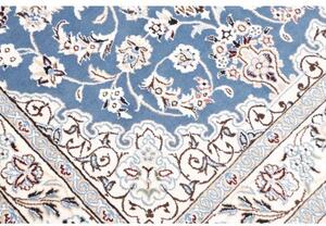 Tappeto Nain 9la Medaglione Floreale Blu Avorio 104x155 Cm