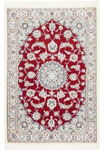 Tappeto Nain 9la Medaglione Floreale Rosso Avorio 101x150 Cm