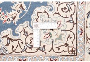 Tappeto Nain 9la Medaglione Floreale Blu Avorio 104x155 Cm