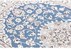 Tappeto Nain 9la Medaglione Floreale Blu Avorio 104x155 Cm