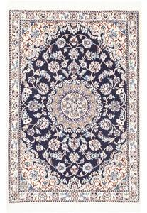 Tappeto Nain 9la Medaglione Floreale Blu Notte Avorio 80x117 Cm
