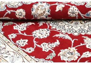 Tappeto Nain 9la Medaglione Floreale Rosso Avorio 101x151 Cm