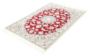 Tappeto Nain 9la Medaglione Floreale Rosso Avorio 101x151 Cm