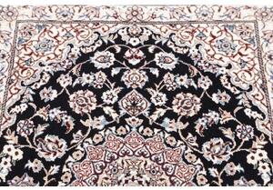 Tappeto Nain 9la Medaglione Floreale Blu Scuro Beige 78x118 Cm
