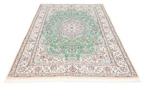 Tappeto Nain 9la Medaglione Floreale Verde Acqua Avorio 155x247 Cm