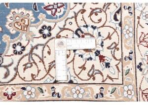 Tappeto Nain 9la Medaglione Floreale Blu Avorio 103x156 Cm