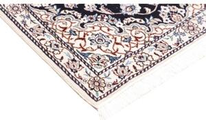 Tappeto Nain 9la Medaglione Floreale Blu Notte Avorio 80x117 Cm