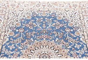 Tappeto Nain 9la Medaglione Floreale Blu Avorio 103x156 Cm