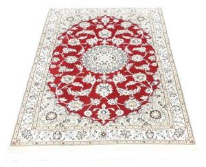 Tappeto Nain 9la Medaglione Floreale Rosso Avorio 101x151 Cm