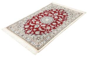 Tappeto Nain 9la Medaglione Floreale Rosso Avorio 101x150 Cm