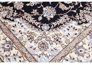 Tappeto Nain 9la Medaglione Floreale Blu Scuro Avorio 157x248 Cm