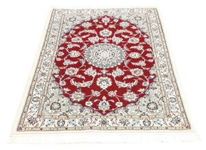 Tappeto Nain 9la Medaglione Floreale Rosso Avorio 101x150 Cm
