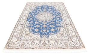 Tappeto Nain 9la Medaglione Floreale Blu Avorio 155x247 Cm
