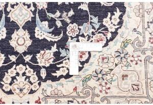 Tappeto Nain 6la Medaglione Floreale Blu Notte Avorio 81x120 Cm