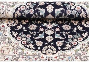 Tappeto Nain 6la Medaglione Floreale Blu Notte Avorio 81x120 Cm