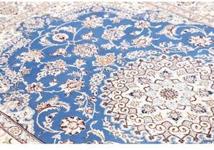 Tappeto Nain 9la Medaglione Floreale Blu Avorio 155x247 Cm