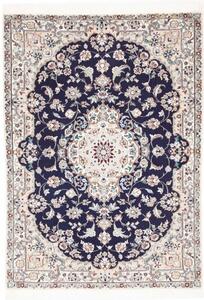 Tappeto Nain 6la Medaglione Floreale Blu Notte Avorio 85x123 Cm