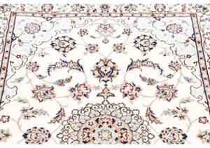 Tappeto Nain 6la Medaglione Floreale Avorio Blu 81x118 Cm