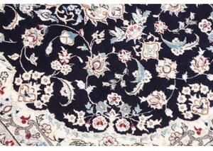 Tappeto Nain 6la Medaglione Floreale Blu Notte Avorio 81x120 Cm