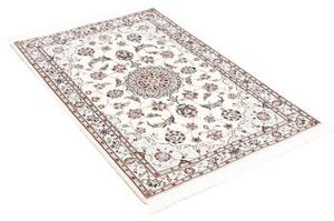 Tappeto Nain 6la Medaglione Floreale Avorio Blu 81x118 Cm