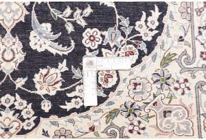 Tappeto Nain 6la Medaglione Floreale Blu Notte Avorio 81x124 Cm