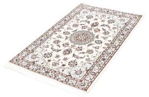 Tappeto Nain 6la Medaglione Floreale Avorio Blu 81x118 Cm