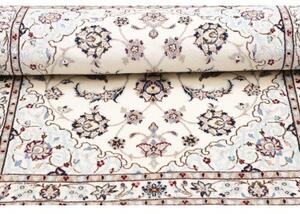 Tappeto Nain 6la Medaglione Floreale Avorio Blu 81x118 Cm