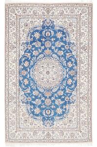 Tappeto Nain 9la Medaglione Floreale Blu Avorio 155x247 Cm