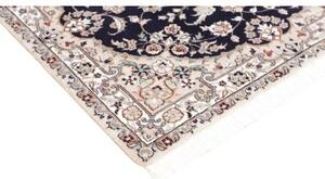 Tappeto Nain 6la Medaglione Floreale Blu Notte Avorio 85x123 Cm