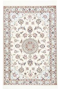 Tappeto Nain 6la Medaglione Floreale Avorio Blu 81x118 Cm