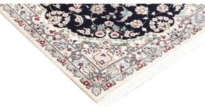 Tappeto Nain 6la Medaglione Floreale Blu Notte Avorio 81x120 Cm