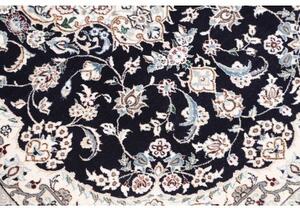Tappeto Nain 6la Medaglione Floreale Blu Notte Avorio 78x118 Cm