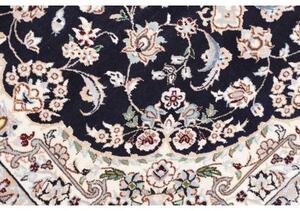 Tappeto Nain 6la Medaglione Floreale Blu Scuro Avorio 95x127 Cm