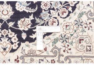 Tappeto Nain 6la Medaglione Floreale Blu Notte Avorio 78x118 Cm