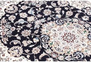 Tappeto Nain 6la Medaglione Floreale Blu Notte Avorio 78x118 Cm