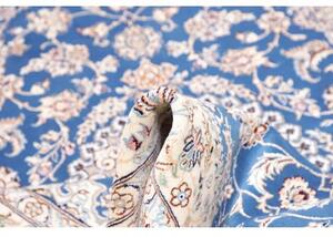 Tappeto Nain 9la Medaglione Floreale Blu Avorio 155x247 Cm