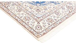 Tappeto Nain 9la Medaglione Floreale Blu Avorio 155x247 Cm