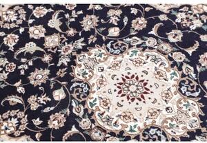 Tappeto Nain 6la Medaglione Floreale Blu Notte Avorio 85x123 Cm