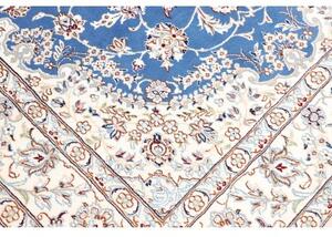 Tappeto Nain 9la Medaglione Floreale Blu Avorio 155x247 Cm