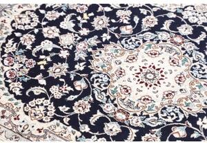 Tappeto Nain 6la Medaglione Floreale Blu Notte Avorio 76x115 Cm